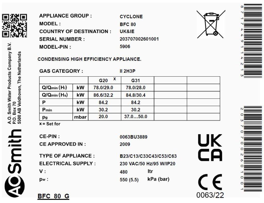 Manufacturing date of my appliance - A.O. Smith