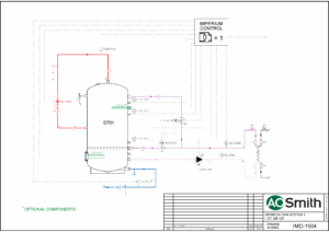 Système 1: IMD-1504 Schéma eau chaude sanitaire